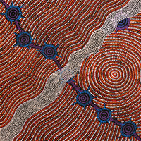 Aboriginal Artwork by Shanna Napanangka Williams, Seven Sisters Dreaming, 76x76cm