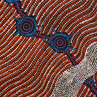 Aboriginal Artwork by Shanna Napanangka Williams, Seven Sisters Dreaming, 76x76cm