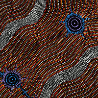 Aboriginal Artwork by Shanna Napanangka Williams, Seven Sisters Dreaming, 76x76cm