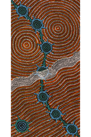 Aboriginal Art by Shanna Napanangka Williams, Seven Sisters Dreaming, 91x46cm - ART ARK®