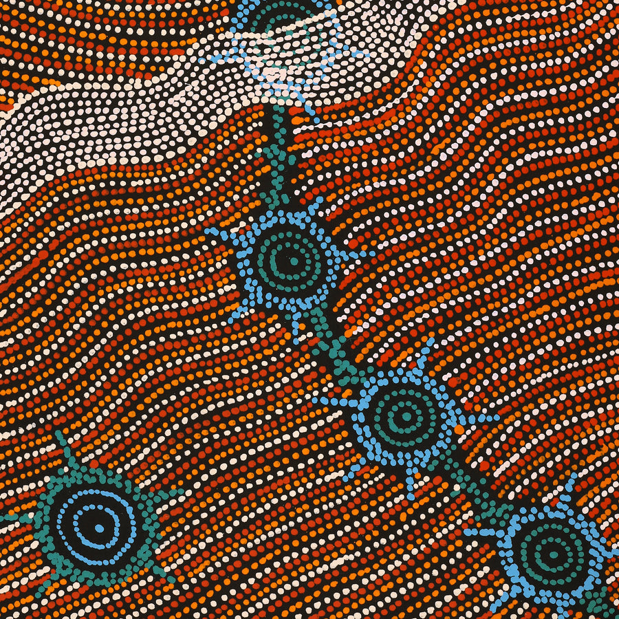 Aboriginal Artwork by Shanna Napanangka Williams, Seven Sisters Dreaming, 91x46cm