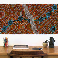 Aboriginal Art by Shanna Napanangka Williams, Seven Sisters Dreaming, 91x46cm - ART ARK®