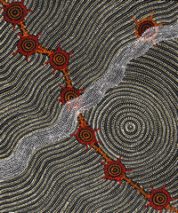 Aboriginal Artwork by Shanna Napanangka Williams, Seven Sisters Dreaming, 91x76cm