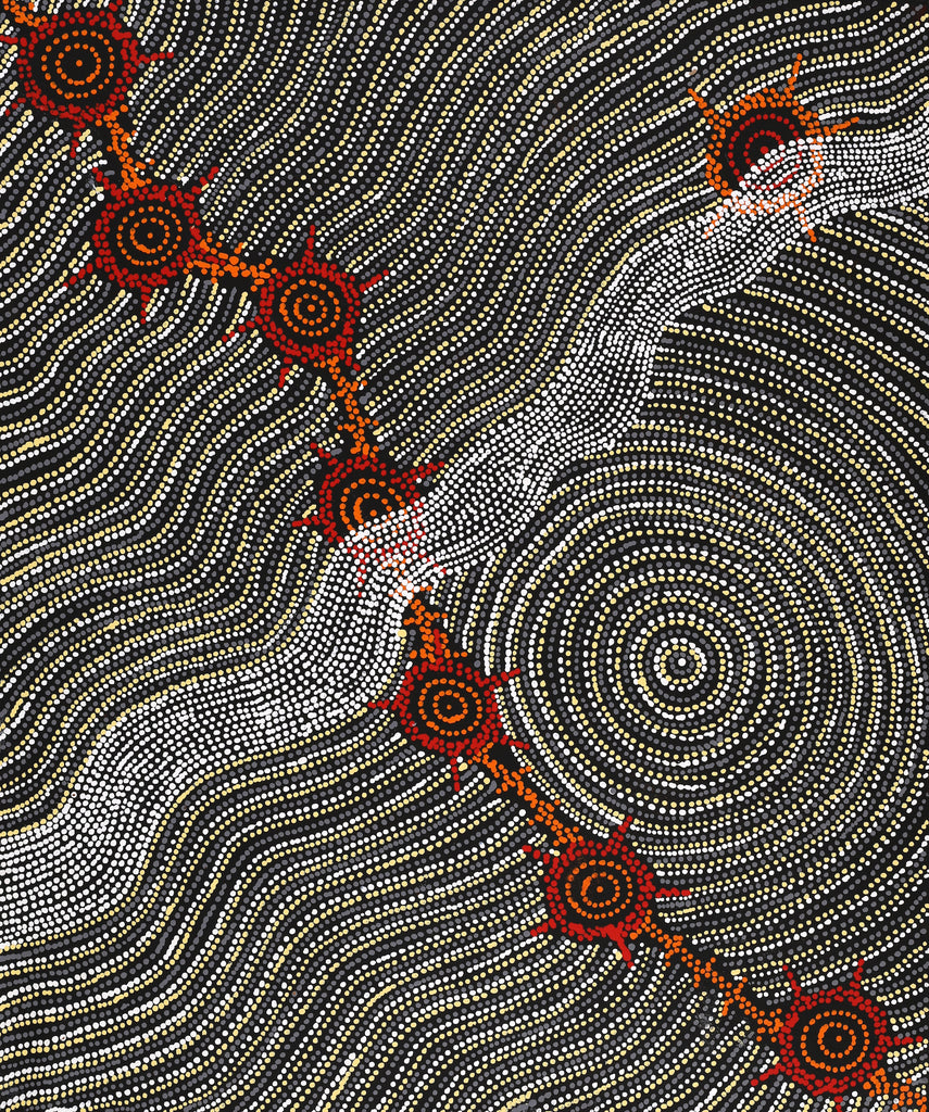 Aboriginal Artwork by Shanna Napanangka Williams, Seven Sisters Dreaming, 91x76cm - ART ARK®
