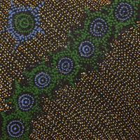 Aboriginal Artwork by Shanna Napanangka Williams, Napaljarri-Warnu Jukurrpa ( Seven Sisters Dreaming), 30x30cm