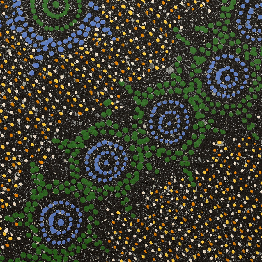 Aboriginal Artwork by Shanna Napanangka Williams, Napaljarri-Warnu Jukurrpa ( Seven Sisters Dreaming), 30x30cm