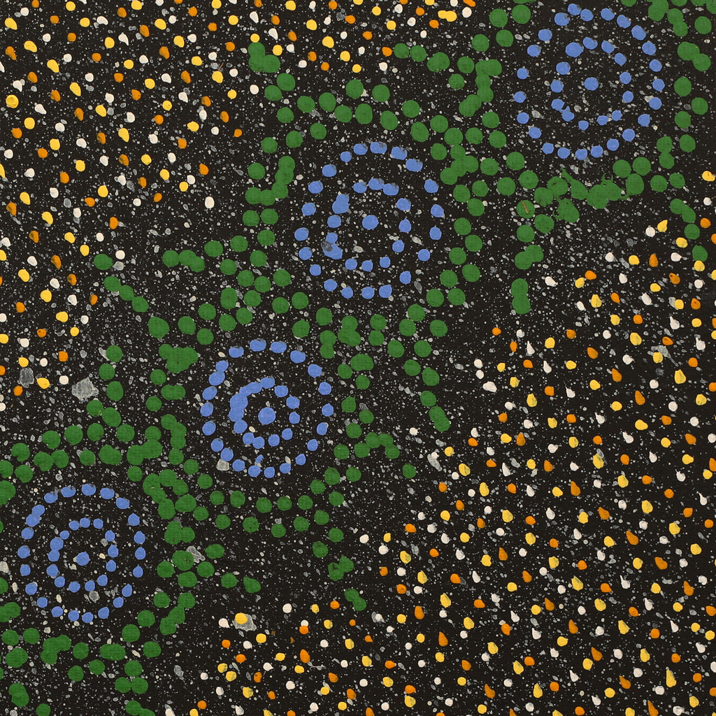 Aboriginal Artwork by Shanna Napanangka Williams, Napaljarri-Warnu Jukurrpa ( Seven Sisters Dreaming), 30x30cm