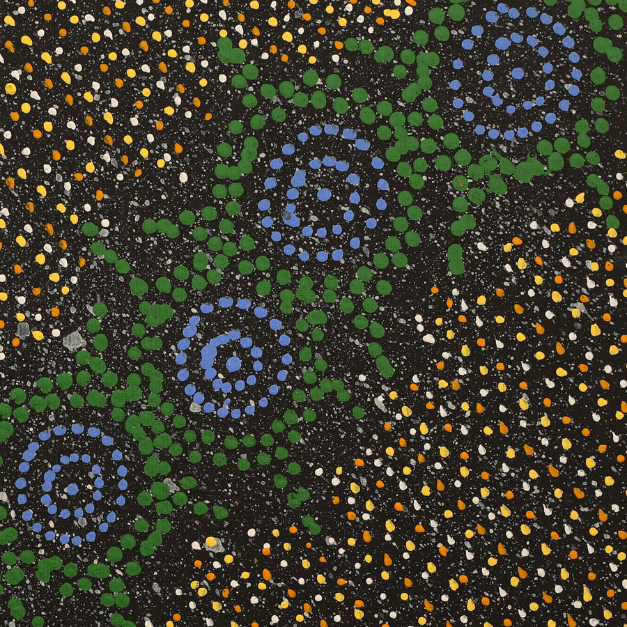 Aboriginal Artwork by Shanna Napanangka Williams, Napaljarri-Warnu Jukurrpa ( Seven Sisters Dreaming), 30x30cm