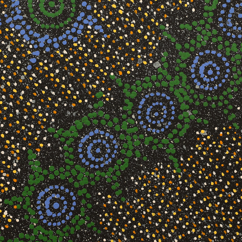 Aboriginal Artwork by Shanna Napanangka Williams, Napaljarri-Warnu Jukurrpa ( Seven Sisters Dreaming), 30x30cm