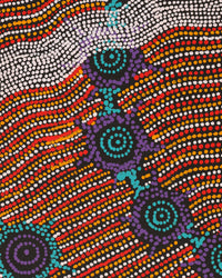 Aboriginal Artwork by Shanna Napanangka Williams, Seven Sisters Dreaming, 61x30cm
