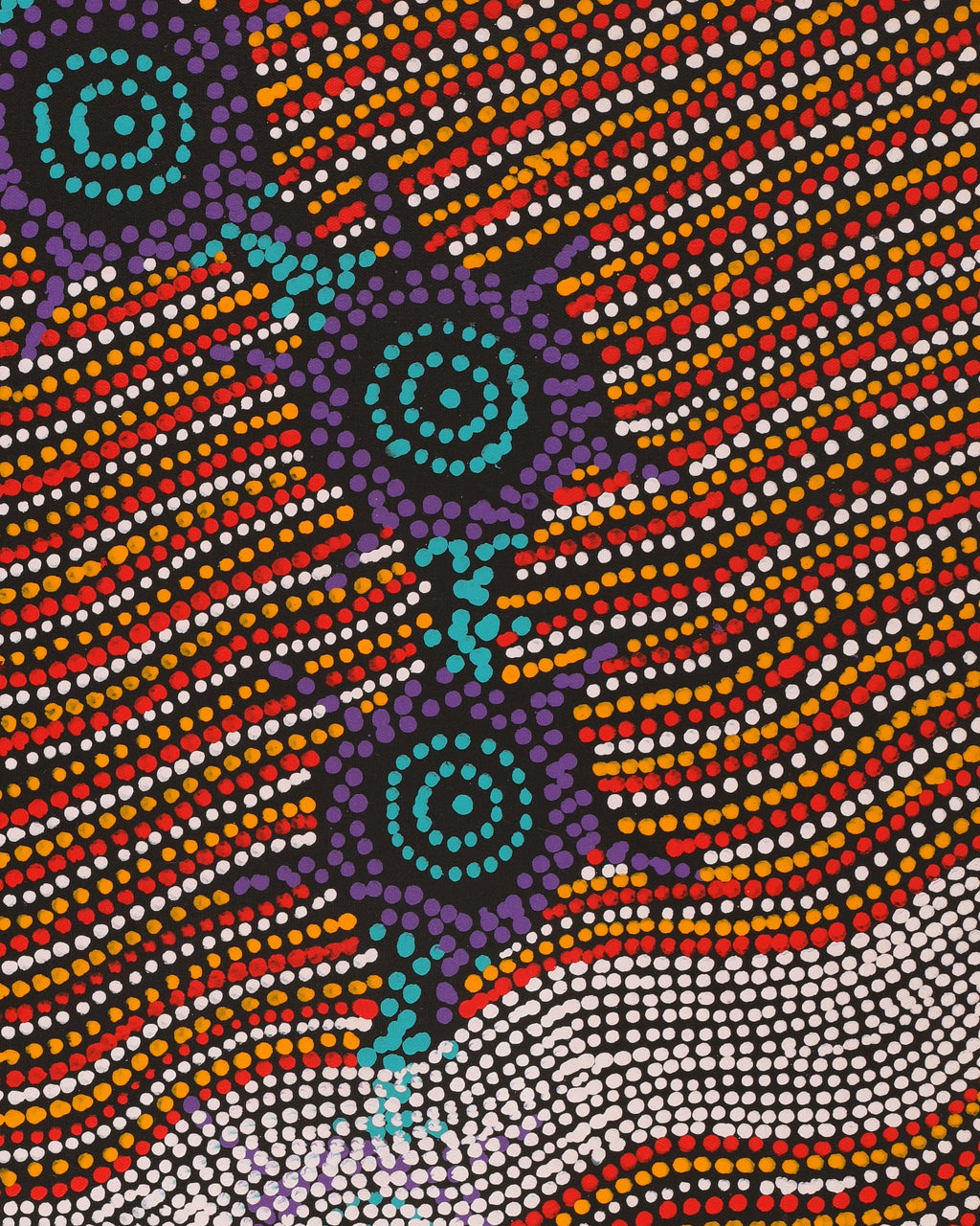 Aboriginal Artwork by Shanna Napanangka Williams, Seven Sisters Dreaming, 61x30cm