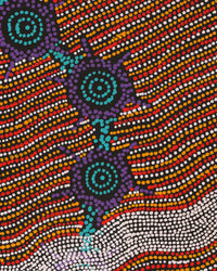 Aboriginal Artwork by Shanna Napanangka Williams, Seven Sisters Dreaming, 61x30cm