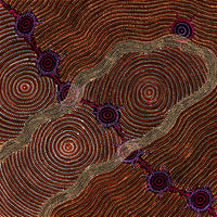 Aboriginal Artwork by Shanna Napanangka Williams, Seven Sisters Dreaming, 91x91cm