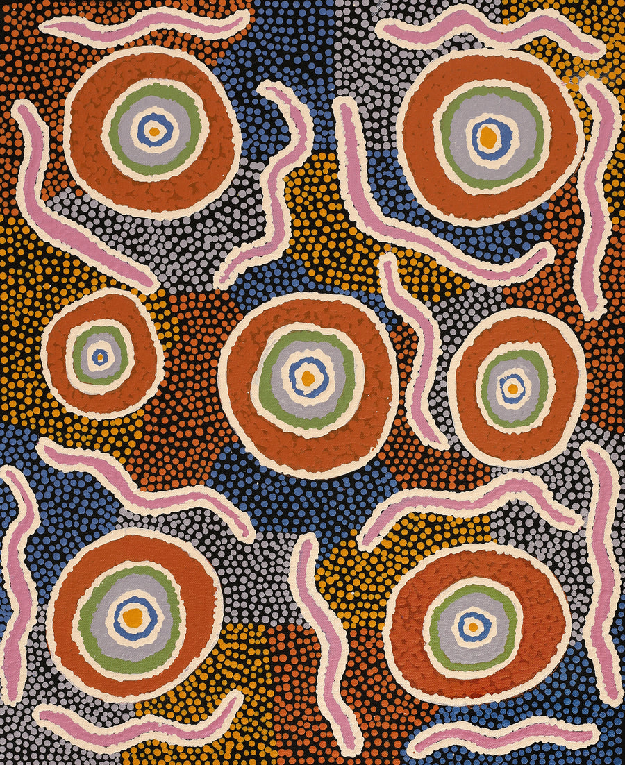 Aboriginal Artwork by Sheena Dunn, Ngayuku Ngura, 51x40cm