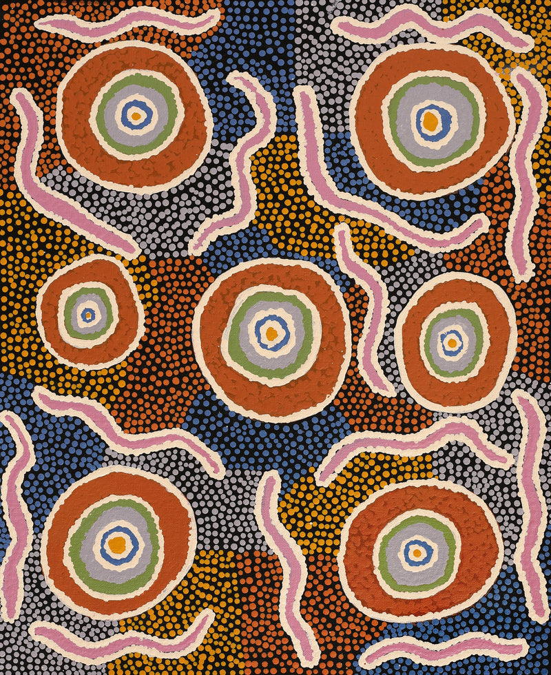 Aboriginal Artwork by Sheena Dunn, Ngayuku Ngura, 51x40cm