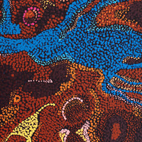 Aboriginal Artwork by Shekina Nangala Sampson, Ngapa Jukurrpa (Water Dreaming) - Puyurru, 50x40cm