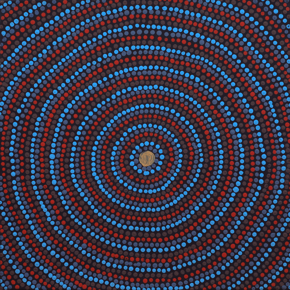 Aboriginal Art by Shirley Napanangka Martin, Puturlu Jukurrpa (Mt Theo Dreaming), 30x30cm - ART ARK®