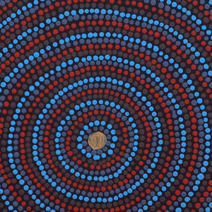 Aboriginal Art by Shirley Napanangka Martin, Puturlu Jukurrpa (Mt Theo Dreaming), 30x30cm - ART ARK®
