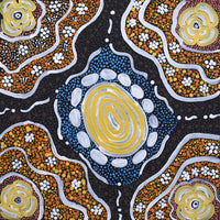Aboriginal Artwork by Shirley Napanangka Martin, Puturlu Jukurrpa (Mt Theo Dreaming), 30x30cm