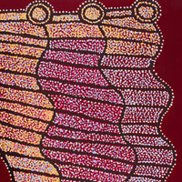 Aboriginal Artwork by Shorty Jangala Robertson, Ngapa Jukurrpa (Water Dreaming) - Puyurru, 107x91cm