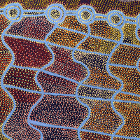 Aboriginal Artwork by Shorty Jangala Robertson, Ngapa Jukurrpa (Water Dreaming) - Puyurru, 152x122cm