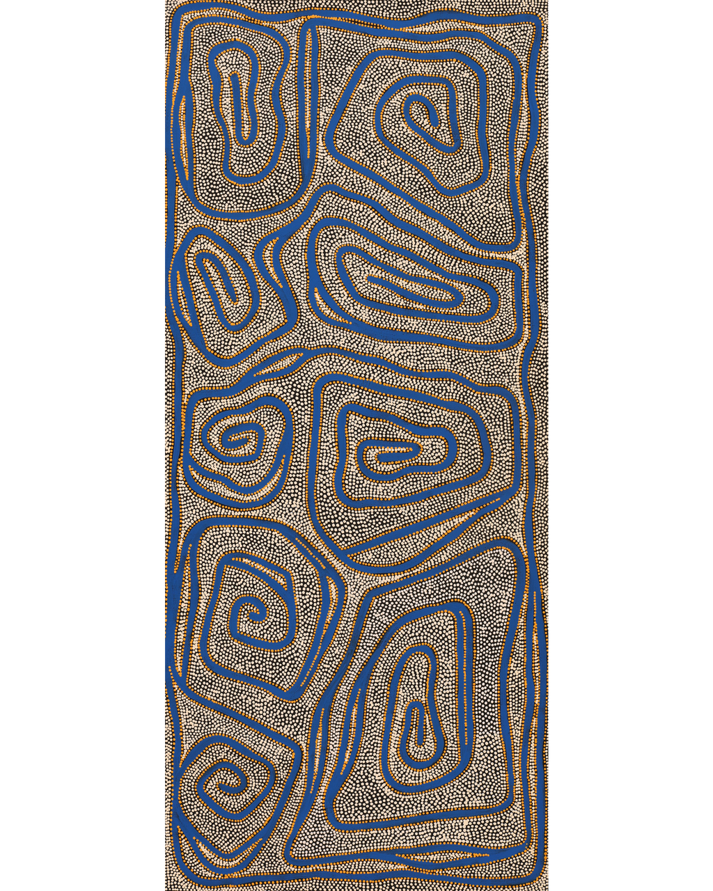 Aboriginal Artwork by Stephanie Napurrurla Nelson, Yarla Jukurrpa (Bush Potato Dreaming) - Yumurrpa, 107x46cm