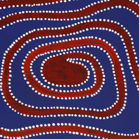 Aboriginal Artwork by Stephanie Napurrurla Nelson, Yarla Jukurrpa (Bush Potato Dreaming) - Yumurrpa, 122x46cm