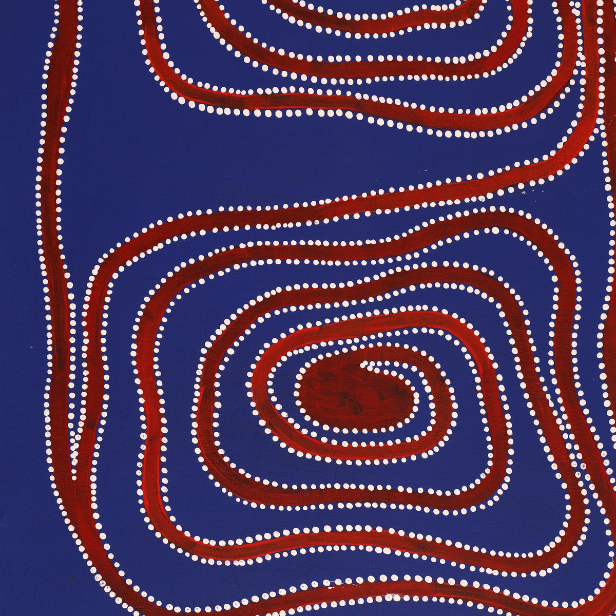 Aboriginal Art by Stephanie Napurrurla Nelson, Yarla Jukurrpa (Bush Potato Dreaming) - Yumurrpa, 122x46cm - ART ARK®