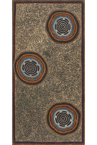 Aboriginal Artwork by Stephanie Napurrurla Nelson, Pamapardu Jukurrpa (Flying Ant Dreaming) - Wapurtali, 122x61cm
