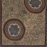 Aboriginal Artwork by Stephanie Napurrurla Nelson, Pamapardu Jukurrpa (Flying Ant Dreaming) - Wapurtali, 122x61cm