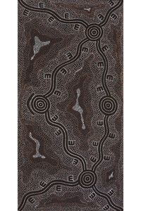 Aboriginal Artwork by Stephanie Napurrurla Nelson, Janganpa Jukurrpa (Brush-tail Possum Dreaming) - Mawurrji, 122x61cm