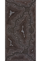 Aboriginal Art by Stephanie Napurrurla Nelson, Janganpa Jukurrpa (Brush-tail Possum Dreaming) - Mawurrji, 122x61cm - ART ARK®