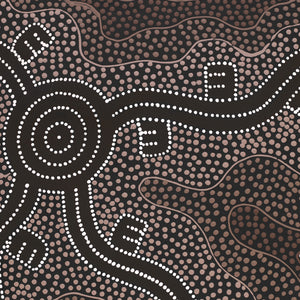 Aboriginal Art by Stephanie Napurrurla Nelson, Janganpa Jukurrpa (Brush-tail Possum Dreaming) - Mawurrji, 122x61cm - ART ARK®
