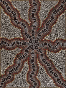 Aboriginal Artwork by Stephanie Napurrurla Nelson, Pamapardu Jukurrpa (Flying Ant Dreaming) - Wapurtali, 122x91cm - ART ARK®