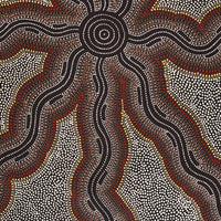 Aboriginal Artwork by Stephanie Napurrurla Nelson, Pamapardu Jukurrpa (Flying Ant Dreaming) - Wapurtali, 122x91cm