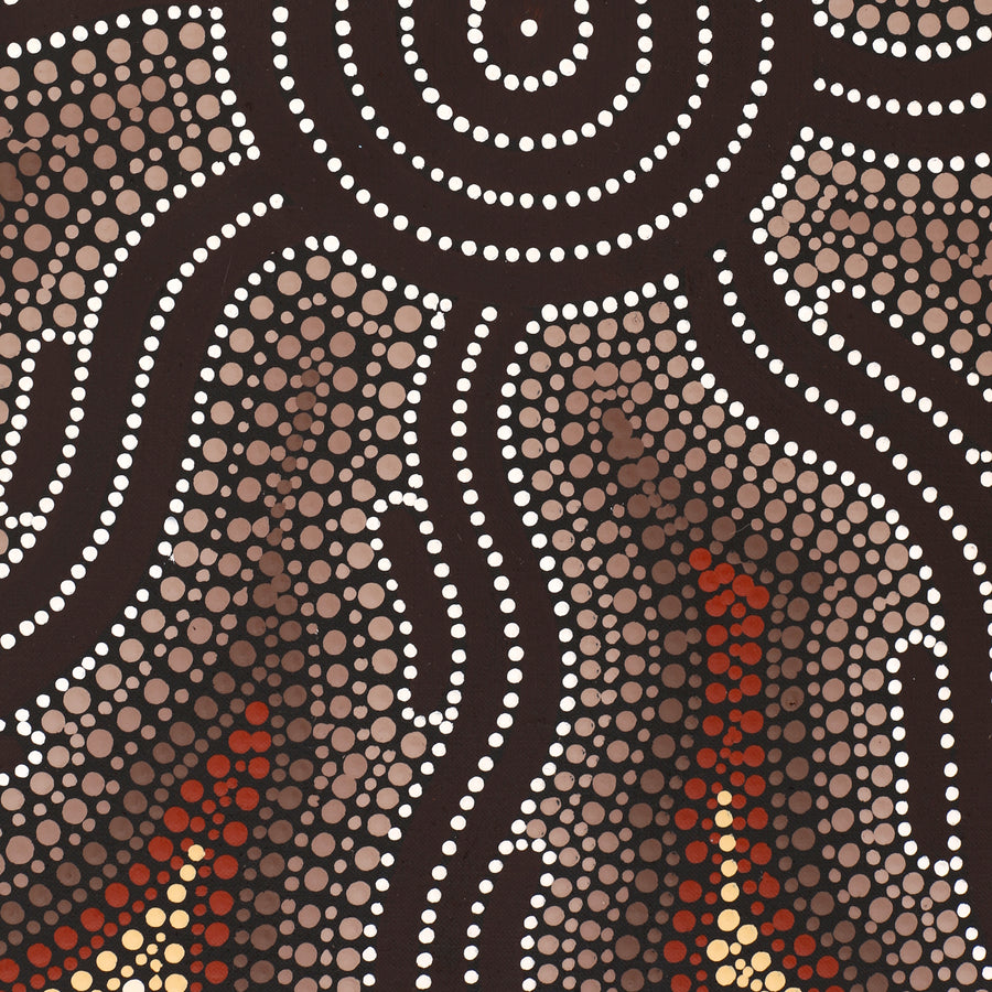 Aboriginal Artwork by Stephanie Napurrurla Nelson, Pamapardu Jukurrpa (Flying Ant Dreaming) - Wapurtali, 122x91cm