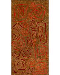 Stephanie Napurrurla Nelson, Yarla Jukurrpa (Bush Potato Dreaming) - Yumurrpa, 183x91cm