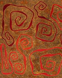 Stephanie Napurrurla Nelson, Yarla Jukurrpa (Bush Potato Dreaming) - Yumurrpa, 183x91cm