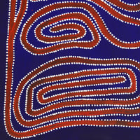Aboriginal Artwork by Stephanie Napurrurla Nelson, Yarla Jukurrpa (Bush Potato Dreaming) - Yumurrpa, 50x40cm