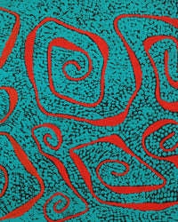 Aboriginal Artwork by Stephanie Napurrurla Nelson, Yarla Jukurrpa (Bush Potato Dreaming) - Yumurrpa, 76x46cm