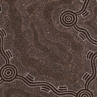 Aboriginal Artwork by Stephanie Napurrurla Nelson, Janganpa Jukurrpa (Brush-tail Possum Dreaming) - Mawurrji, 76x76cm