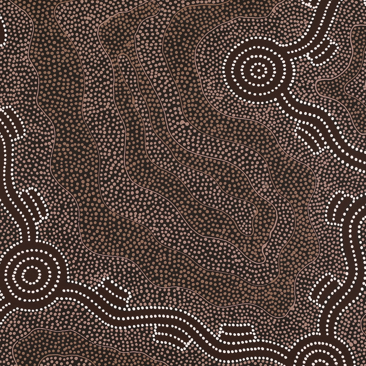 Aboriginal Art by Stephanie Napurrurla Nelson, Janganpa Jukurrpa (Brush-tail Possum Dreaming) - Mawurrji, 76x76cm - ART ARK®