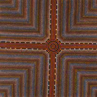 Aboriginal Artwork by Stephanie Napurrurla Nelson, Pamapardu Jukurrpa (Flying Ant Dreaming) - Wapurtali, 91x91cm