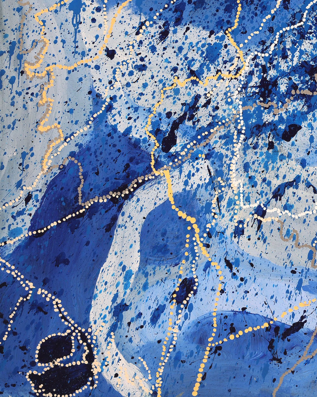 Aboriginal Artwork by Steven Jupurrurla Nelson, Janganpa Jukurrpa (Brush-tail Possum Dreaming) - Mawurrji, 122x107cm
