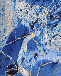 Aboriginal Artwork by Steven Jupurrurla Nelson, Janganpa Jukurrpa (Brush-tail Possum Dreaming) - Mawurrji, 122x107cm