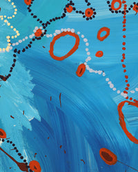 Aboriginal Artwork by Steven Jupurrurla Nelson, Janganpa Jukurrpa (Brush-tail Possum Dreaming) - Mawurrji, 152x107cm