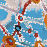 Aboriginal Artwork by Steven Jupurrurla Nelson, Janganpa Jukurrpa (Brush-tail Possum Dreaming) - Mawurrji, 107x107cm