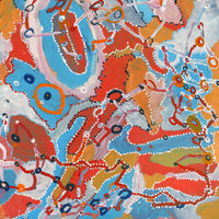 Aboriginal Artwork by Steven Jupurrurla Nelson, Janganpa Jukurrpa (Brush-tail Possum Dreaming) - Mawurrji, 107x107cm