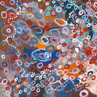 Aboriginal Artwork by Steven Jupurrurla Nelson, Janganpa Jukurrpa (Brush-tail Possum Dreaming) - Mawurrji, 76x46cm