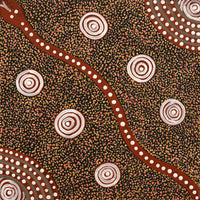 Aboriginal Artwork by Steven Jakamarra Oldfield, Warna Jukurrpa (Snake Dreaming), 30x30cm